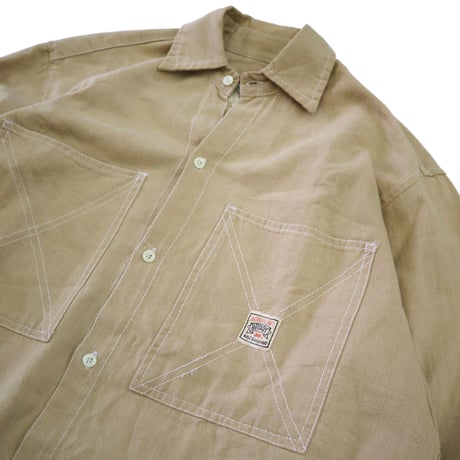 90's OLD STUSSY LS Work Shirt