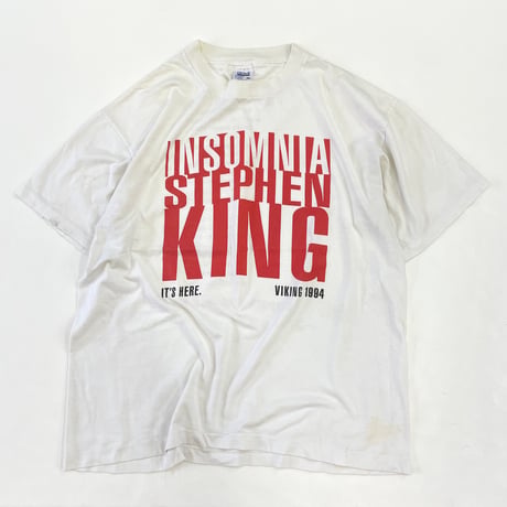 90's anvil Stephen King "Insomnia" 両面 プリント Tシャツ XLサイズ USA製