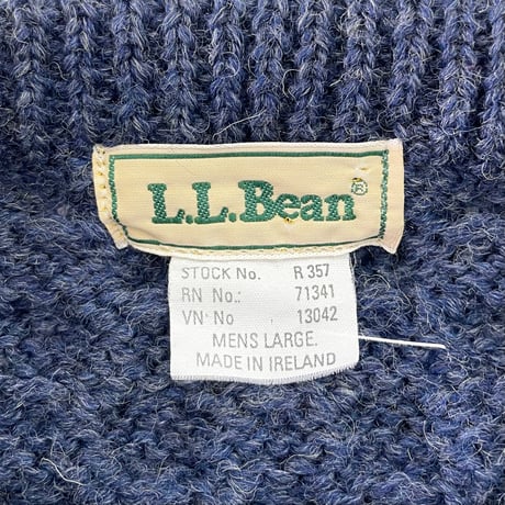 80's L.L. Bean Wool Aran Sweater Lサイズ IRELAND製