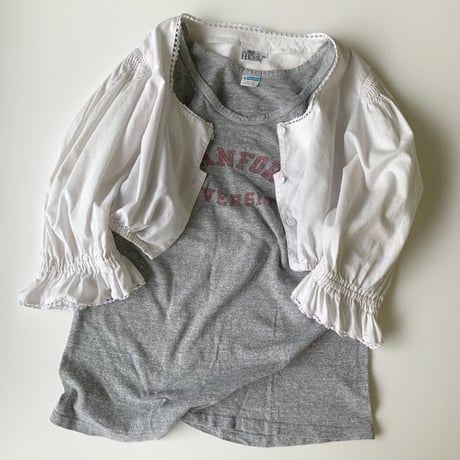 "Women's" 70's～80's EURO Vintage Cotton Tyrol Blouse