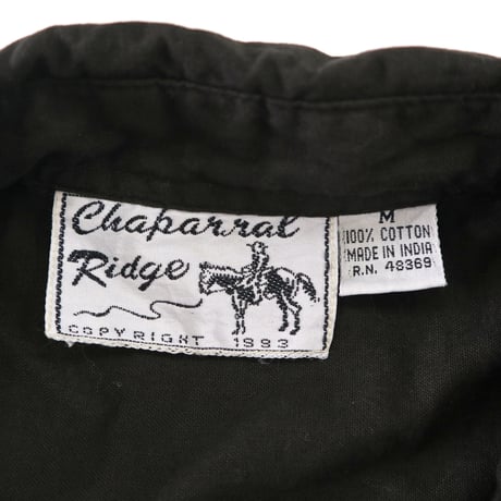 90's Chaparral Ridge コットン ウエスタン ギミック シャツ Mサイズ India製