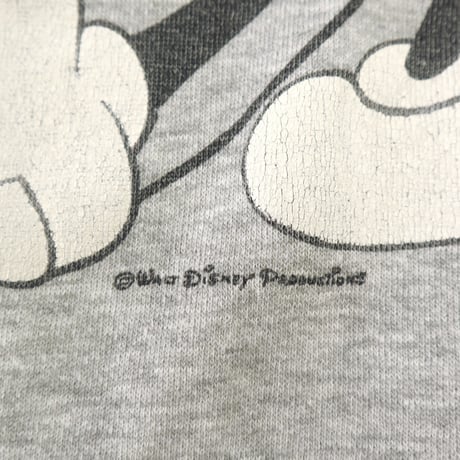 70’s Mickey Mouse プリント スウェット 霜降りグレー