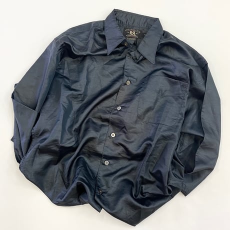90's Ralph Lauren "RRL" "Solid Black" Nylon Shirt Mサイズ