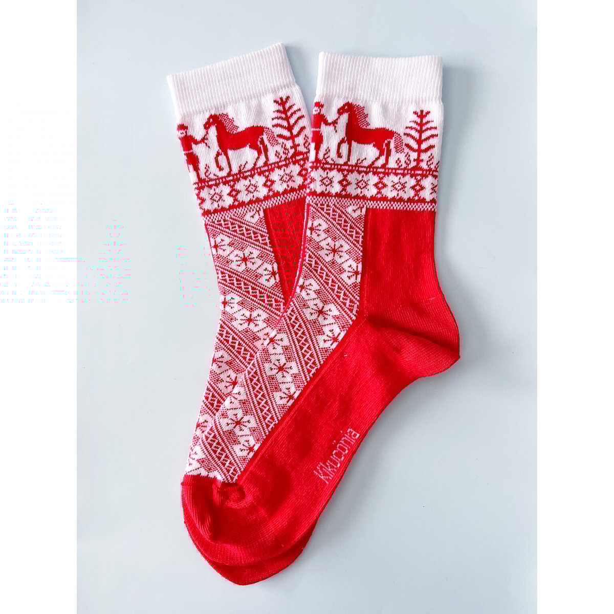Kikucönia*復刻馬柄ショートソックス【Red】 | ちくちくバルト舎 Kikucönia*復刻馬柄ショートソックス【Red】 | ちくちくバルト舎