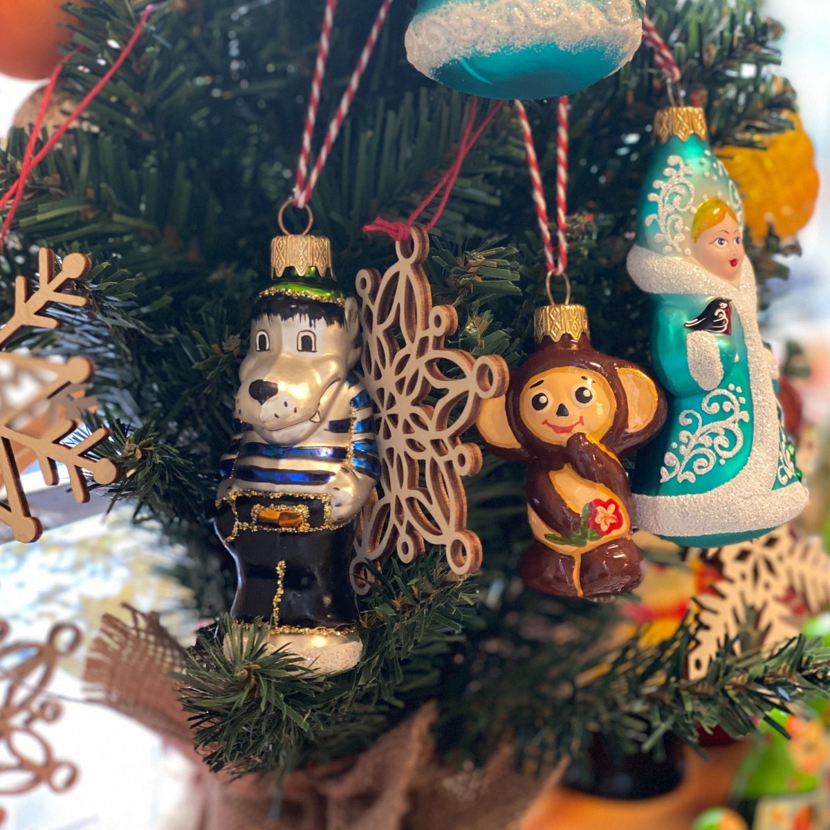 木製雪模様オーナメント【大】 | ちくちくバルト舎