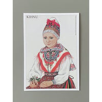 エストニア民族衣装ポストカード【KIHNU】