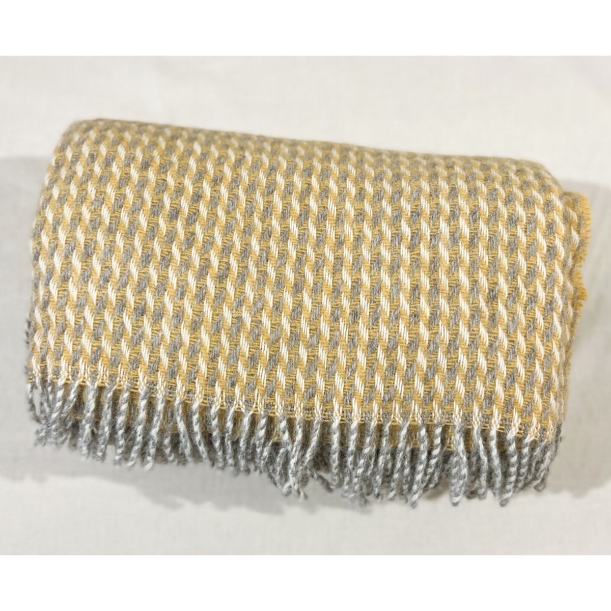 LANEROSSIウールブランケット＊イエロー | ちくちくバルト舎