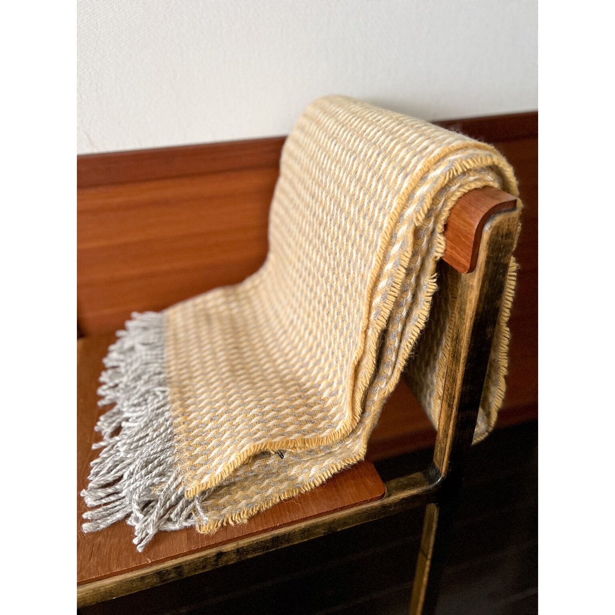 LANEROSSIウールブランケット＊イエロー | ちくちくバルト舎