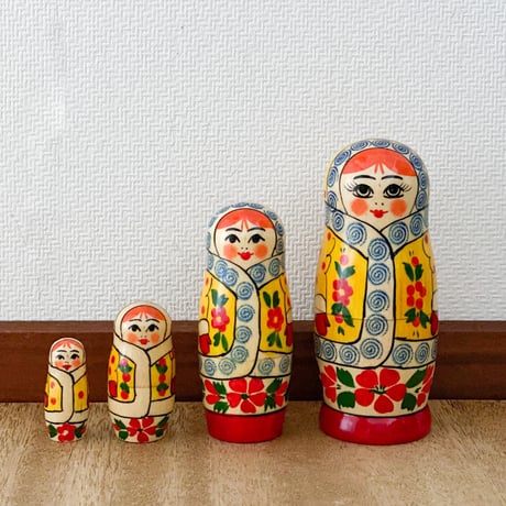 ロシア雑貨☆マトリョーシカ 民芸品(5P)H18cm オリガ作 アルハンゲ