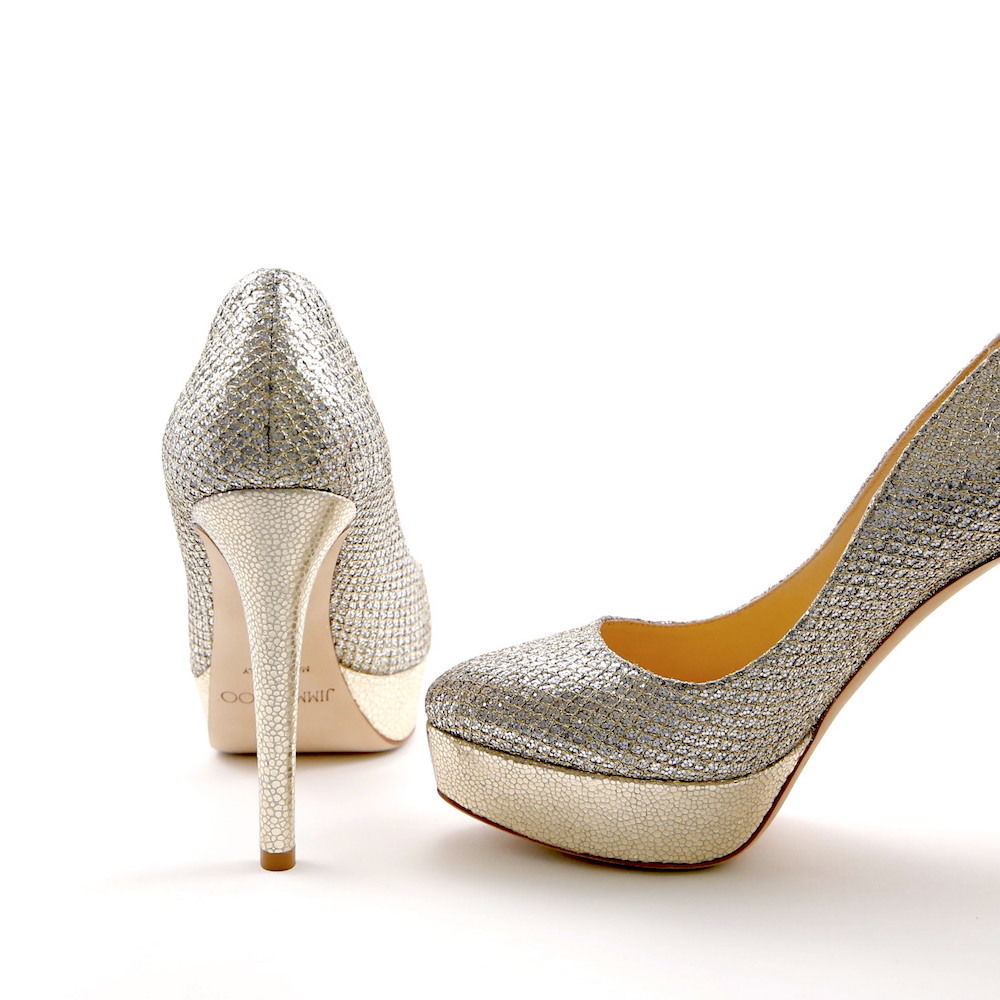 JIMMY CHOO ジミーチュウ グリッターラメ ハイヒールパンプス ALEX 中古・古着通販】JIMMY CHOO (ジミーチュウ) グリッターパンプス