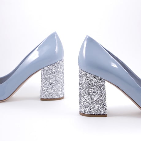 miumiu　[ ミュウミュウ ]　　 -patent+glitter pumps-