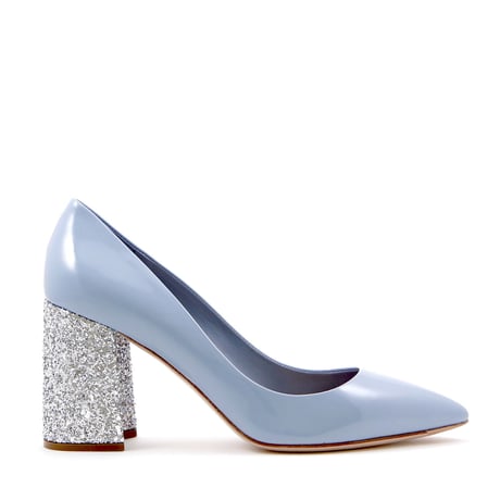 miumiu　[ ミュウミュウ ]　　 -patent+glitter pumps-