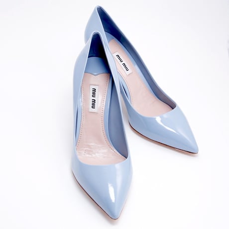 miumiu　[ ミュウミュウ ]　　 -patent+glitter pumps-