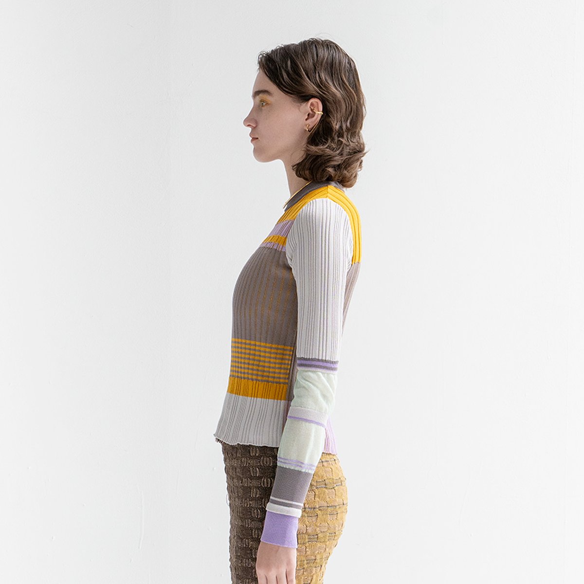 FLAG リブトップス｜イエロー（COQ-24AW-CM-01_040） | COQ