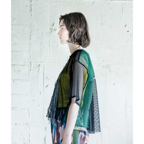 SWAY MESH トップス | ブラック（COQ-25SS-K007_005)