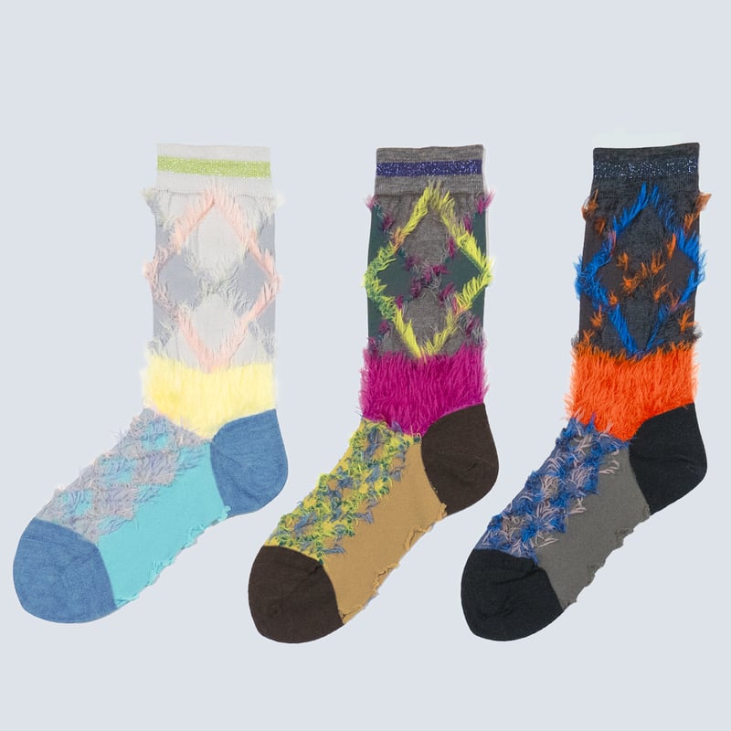 Kitsune argyle｜パープル（CT-25-22-N12M_080） | COQ