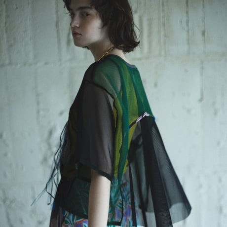 SWAY MESH トップス | ブラック（COQ-25SS-K007_005)