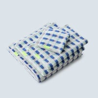 PLAID GEO タオル｜ブルー(COQ-25SS-IT002_070)