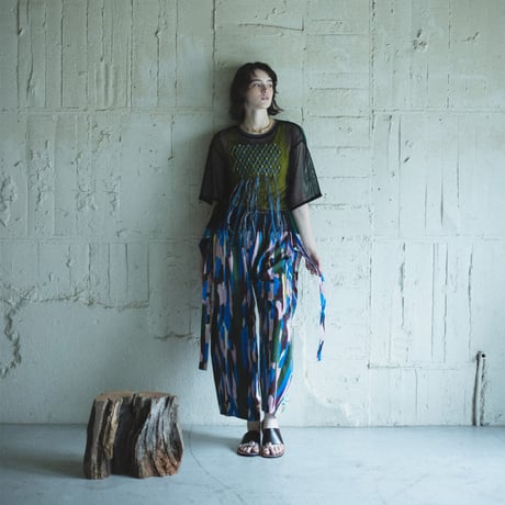 SWAY MESH トップス | ブラック（COQ-25SS-K007_005)