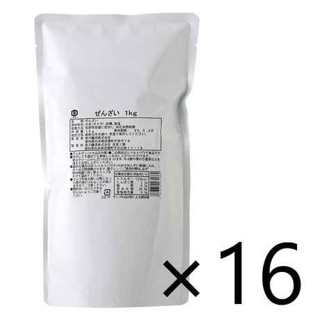【送料無料】ぜんざい 1kg（ケース） 1kg×16