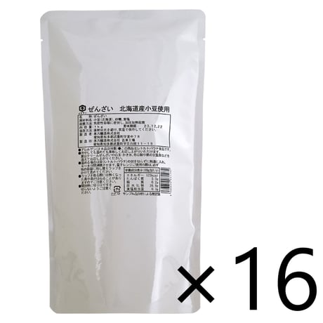 【送料無料】ぜんざい 北海道産小豆使用（ケース） 1kg×16