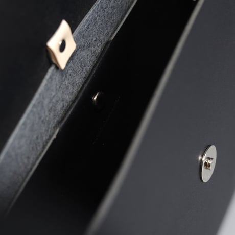 [ ori series]  折り ボックスバッグ スリム＃黒ｘベージュ   / ori box bag slim  #black x beige