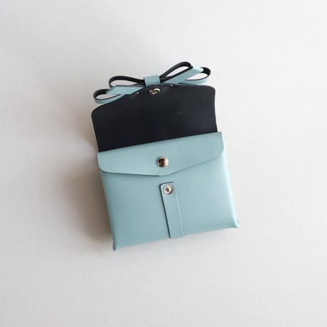 [archive] 汚れあり リボン ショートウォレット スモーキーミント / ribbon short wallet #smoky mint