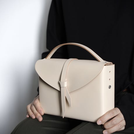 [ ori series]  折り ボックスバッグ スリム＃ベージュ   / ori box bag slim  #beige