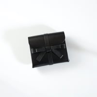 [archive] 傷あり リボン ショートウォレット 黒/ ribbon short wallet black