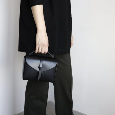[ ori series]  折りボックスバッグ ミニ ＃黒  / ori box bag mini  #black