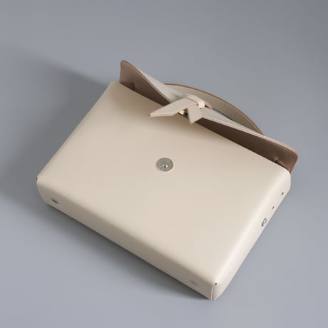 [ ori series]  折り ボックスバッグ スリム＃ベージュ   / ori box bag slim  #beige