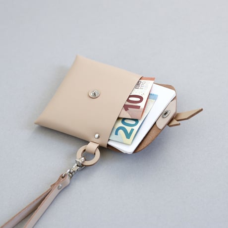 [ ori series] 折り ストラップケース＃ベージュ / ori strap case #beige