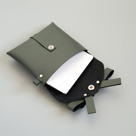 [ sou series] リボン ストラップケース #黒 / ribbon strap case #black