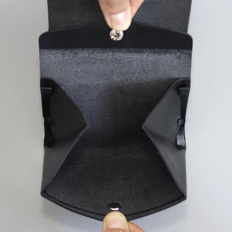 ori series] 折りショートウォレット＃黒 / ori short wallet