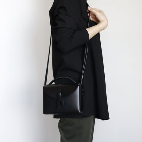 [ ori series]  折りボックスバッグ ミニ ＃黒  / ori box bag mini  #black