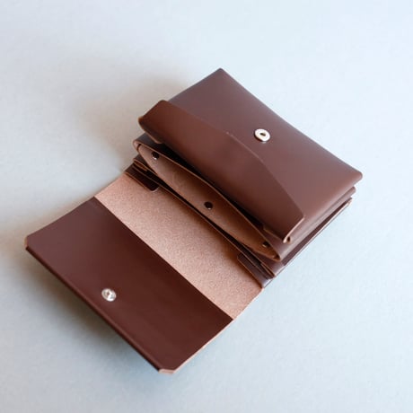 [花冠] フラワー ミニウォレット ブラウン / [flower crown] flower mini wallet #brown