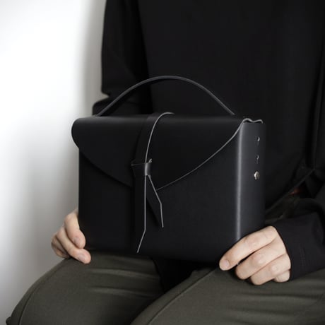 [ ori series]  折り ボックスバッグ スリム＃黒   / ori box bag slim  #black