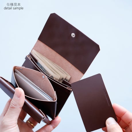 [花圃] フラワー ミニウォレット グレイブルー / [flower garden] flower mini wallet #grayblue