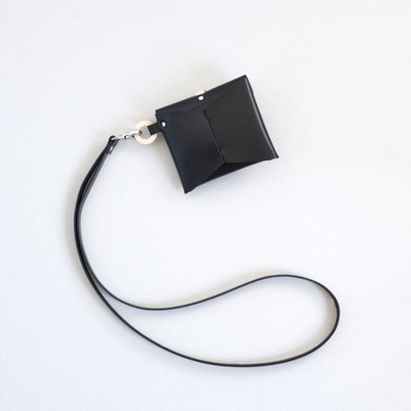 [ ori series] 折り ストラップケース＃黒xベージュ / ori strap case #black x beige