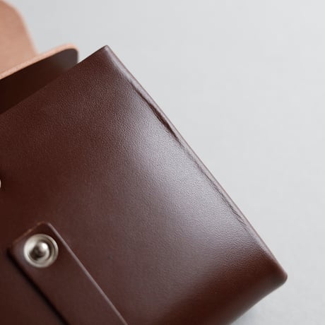 [archive] シワ・黒点あり リボン ショートウォレット ブラウン/ ribbon short wallet #brown