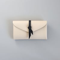 [ ori series] 折りロングウォレット マグ＃ベージュｘ黒 / ori long wallet mag #beige x black