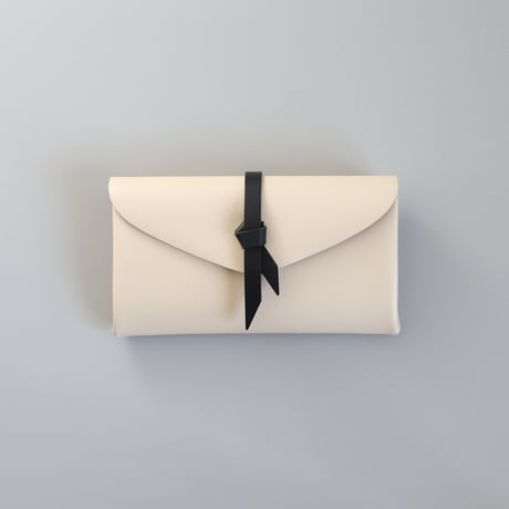 [ ori series] 折りロングウォレット マグ＃ベージュｘ黒 / ori long wallet mag #beige x black