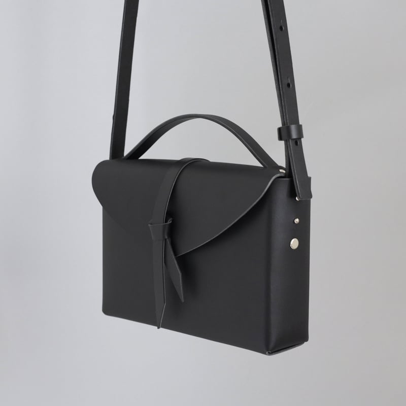 ori series] 折り ボックスバッグ スリム＃黒 / ori box bag