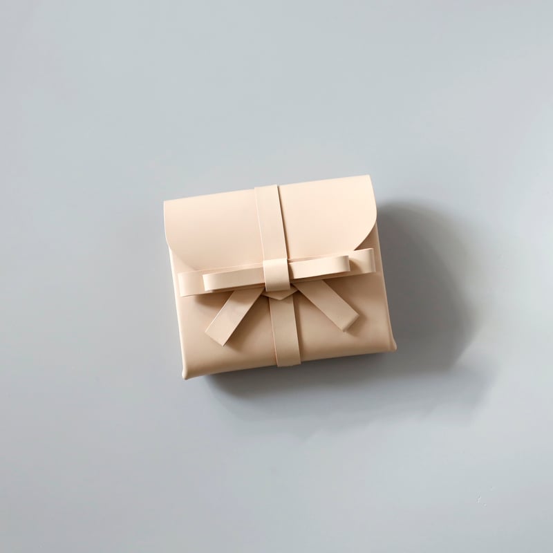 sou series] リボン ショートウォレット ベージュ/ ribbon short w