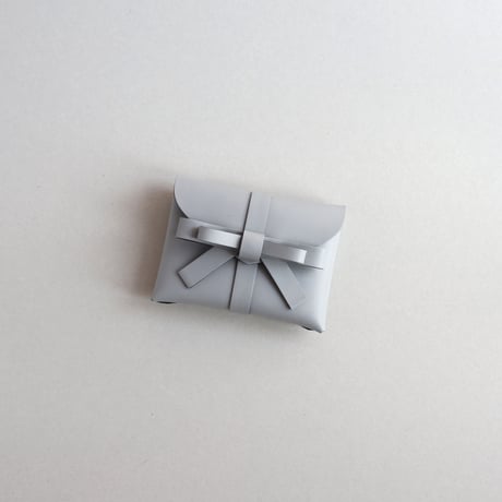 [archive] 汚れあり リボンカードケース＃ストーングレー / ribbon card case #stone gray