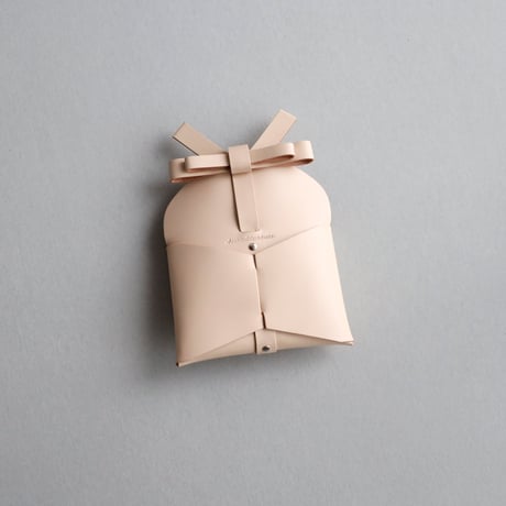 [archive] シワあり リボンカードケース＃ベージュ / ribbon card case #beige