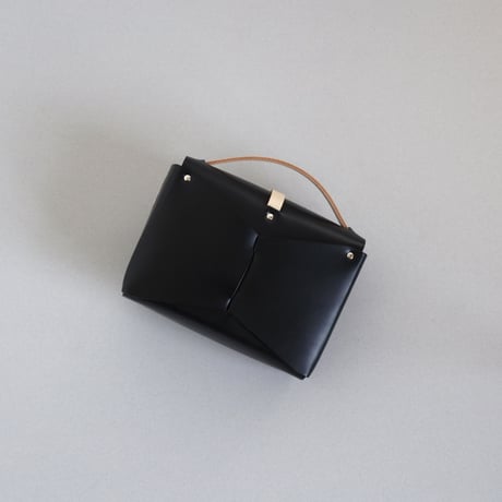 [ ori series]  折りボックスバッグ ミニ ＃黒xベージュ / ori box bag mini  #black x beige