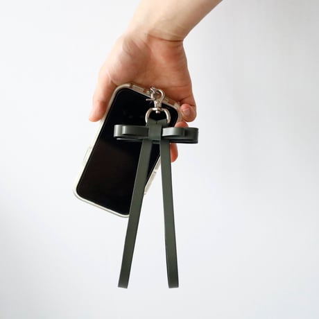 [sou series] リボン ハンドストラップ カーキ / ribbon hand strap khaki