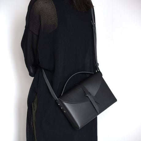 [ ori series]  折り ボックスバッグ スリム＃黒   / ori box bag slim  #black