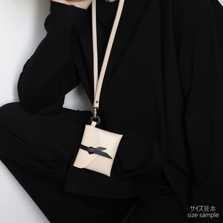 [ ori series] 折り ストラップケース＃グレージュ / ori strap case #greige
